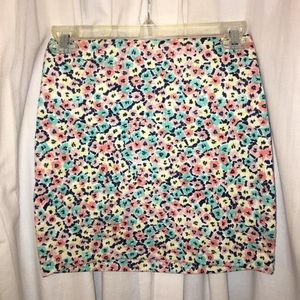 BCBG XS Floral Mini Skirt
